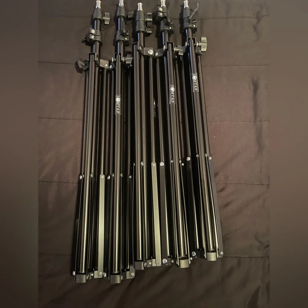 LOMTAP 2mx3m Background Support System and 65W 5500K Softbox Umbrella Lighting